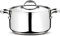 Lagostina Accademia Lagofusion Casserole Fonda 2 poignées avec couvercle, acier inoxydable 18/10 Ø 18 cm, casserole induction, gaz et four, finition brillante extérieure et satinée intérieure, fond 5