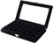 NBEADS 28 Gitter Schmuckkästchen Mit Glasdeckel, Schwarzer Samt Schmuckschatulle Schmuck Display Hochzeit Verpackung Aufbewahrungskoffer Organizer Für Ringe Ohrringe Halsketten Nail Art Geschenke