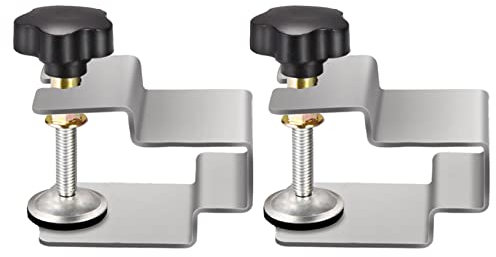 Tongdejing Drawer Front Installation Clamps, 2PCS Stainless Steel Cabinet Installation Clamps Tools For Easy and Fast Drawer Front Panel Installation, Cabinet Hardware Jig(Silver)