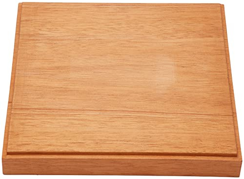 Mr. Hobby DB007 Wooden Base Square 15 cm, Vance Project, Ständer, Sockel, Modellbau Zubehör, Zum Ausstellen von Figuren & Miniaturmodellen, Quadratisch, Mahagoni Holz, Hellbraun, Flach