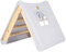MEOWBABY Kletterdreieck Haus mit Faltbarer 59x61cm Indoor Klettergerüst für Kleinkinderzimmer, Leinen, Baumwolle (Natur/Graublau)