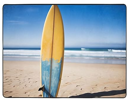Bedruckter Teppich für Strand, Surfbrett, weiche Teppiche, rutschfest, Yogamatte, Heimdekoration, Bodenmatte, luxuriöser Badezimmerteppich, Spielmatte