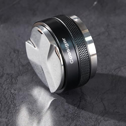 Coosigar 58 mm Kaffeeverteiler und Tamper, Doppelkopf-Kaffee-Nivellierer, passend für Gaggia E61 58 mm Siebträger, professioneller Espresso-Handstampfer