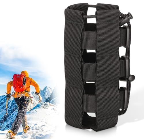 Taktisch Flaschenhalter Wasserflaschentasche Einstellbare Breite Flaschenhalter Gürtel Militär Trinkflasche Nylon Flaschenhalter Tasche mit Kordelzug für Wandern Fahrrad Camping Outdoor Sport (1)