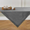 Solino Home Leinentischdecke, 132 x 132 cm, 100 % reines Leinen, Anthrazitgrau, Tischdecke, Esstischdecke, Überwurf mit Hohlsaum, Mailand