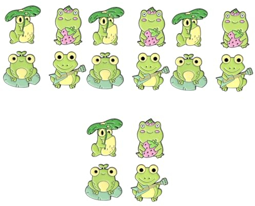 GALPADA 16stücke Frosch Broschen Anstecknadel Für Frauen Niedliche Emblem Anstecker Für Kleidung Taschen Hüte Und Accessoires Für Hochzeiten Partys Und Feierliche Anlässe