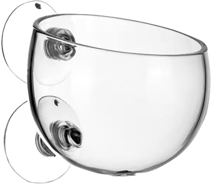 Pot de fleurs à ventouse, pot de fleurs aquatiques avec ventouses – Support pour plantes vivantes de crevettes rouges, pot de plantes vivantes pour aquarium, pot de plantes aquatiques transparent pour