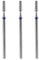 STALEKS PRO Set of 3 Diamond Nail Drill Bits 8 x 2.5 mm Cone Shape (Medium Grit)