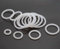 YQVEOT 10 Stück weiße O-Ring-Dichtung aus Silikonkautschuk, Dicke CS, 2 m, VMQ-Dichtung, 23 x 19 x 2 mm O-Ring-Kit