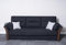 3 Seater Fabric Pull Out Sofa Bed With Storage for Living Rooms- Cheap sofa & chaise for sale (Black)
