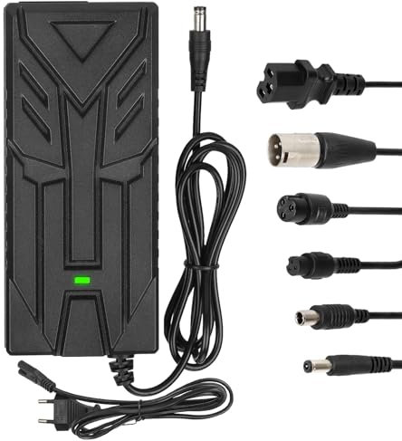 Tumacado 54,6V Ladegeräte für Scooter,42V Hoverboard Ladegeräte,48V Elektroroller Universal Lithium Batterie Ladegerät mit 6 Anschlüssen,48V E-Bike Schnellladegerät für Elektrofahrräder Akkuladung