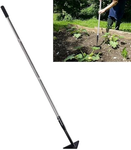 Pssopp Triangle Head Hoe Tool, Heavy Duty Interchangeable Handle Weed Removal and Soil Cultivation Tool for Efficient Weeding Digging Soil Loosening