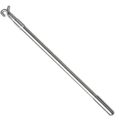Loft Ladder Pole with Hook Window Opener, Ladder Hooks Adjustable Telescopic Rod Design Suitable for Family, Window Telescopic Rod Loft Ladder Pole with Hook (Grey)