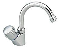 robinet de lavabo / lave-mains - ulysse c - bec tube orientable et tête 15x21 - clapet guide - chromé - porcher