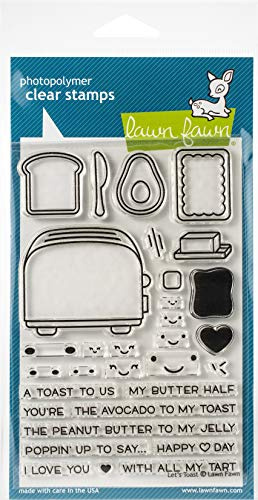 Lawn Fawn, Clear Stamp, Let's Toast