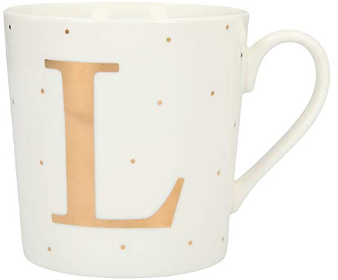 Depesche 5909.038 - Tazza con manico, in porcellana, 300 ml, con scritta, L