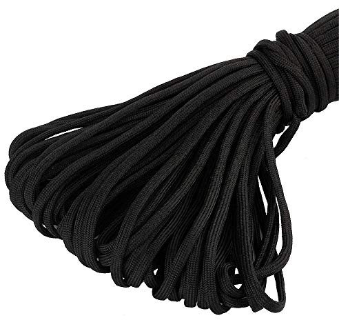 King of Trade Paracord 550 Fallschirmschnur Schnüre Nylonleine 4 mm stark, 10 m lang Farbe schwarz