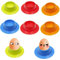 GZLCEU 8 Piezas Hueveras, Reutilizable Huevos Taza, Silicona Huevo Titular para Diseño Cocina Huevos Hervidos Desayuno (Rojo, Verde, Azul, Naranja)