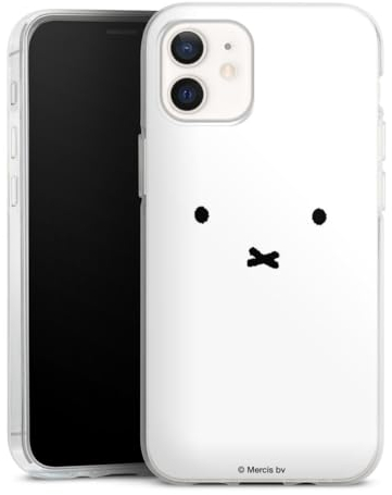 Silikon Hülle kompatibel mit Apple iPhone 12 Case transparent Handyhülle Hase Miffy Dick Bruna