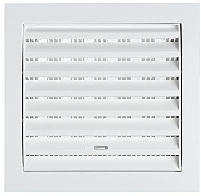 Blanco 150x150 mm Rejilla de Ventilacion con Cierre y Mosquitera, Plastico ABS