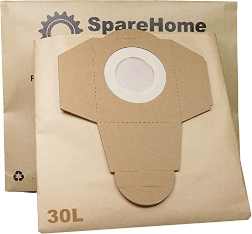 SpareHome® 5 Bolsas de alto rendimiento compatible con aspirador Dexter DXS99P - Aquavac NTP30, NTS30