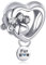 Annmors Funkelnder Pfotenabdruck & Herz Charms für Armband 925 Sterling Silber Anhänger mit Kubischem Zirkon
