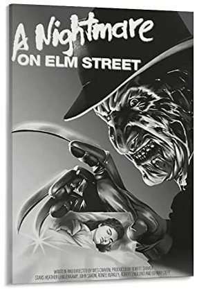 Filmposter A Nightmare On Elm Street, Vintage-Horror-Film-Poster, Fotokunst, Malerei, Leinwand, Poster, Heimdekoration, 60 x 90 cm