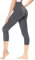Gayhay Leggings Damen 3/4 Capri für Sport, 7/8 Sporthose High Waist Caprihose Blickdicht Leggins für Gym Yoga(Grau,L-XL)