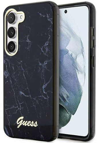 Guess GUHCS23SPCUMAK Hülle für S23 S911 Schwarz hardcase Marble