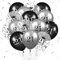 Luftballon 21. Geburtstag Deko 15 Stück Schwarz Silber Ballons - 21 Jahre Geburtstagsdeko Happy Birthday Deko Latex Konfetti Ballon für Männer Frauen 21. Jubiläum Geburtstag Party Dekoration 12Zoll