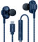MAS CARNEY Cuffie USB C TI9, Array di Altoparlanti Doppi, Chipset Digitale Integrato, Microfono, Telecomando, Auricolari In-Ear Compatibili con Smartphone Samsung, Huawei, OPPO, Pixel, iPad, blu
