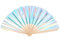 Handheld Folding Fan Holographic Rave Fan Festival Hand Fan Iridescent Fan for Dancing Cosplay Wedding Party Props Decor