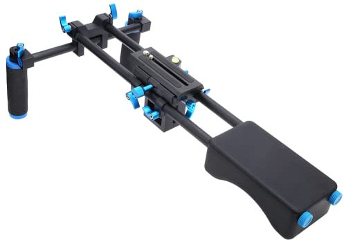 Stabilizzatore della spalla della fotocamera, stabilizzatore della fotocamera con cuscinetto in spugna Posizione regolabile Ripresa accurata Asta di collegamento robusta per fotocamera DSLR