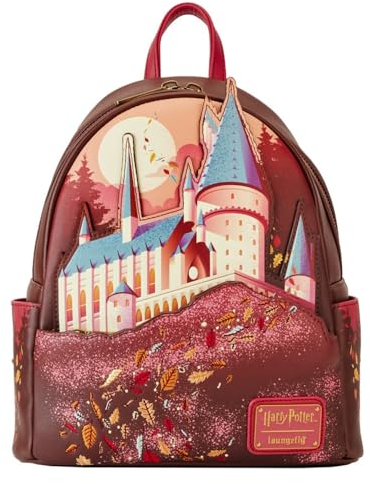 Loungefly Harry Potter Hogwarts Fall Mini Rucksack | Harry Potter Rucksäcke, Braun, Einheitsgröße, Classic