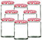 Offer Shop Round Glass Jam Jars with Red Gingham Lids & Adhesive Labels | 190ml / 7oz Glass Jars with Air Tight Twist Lids Reusable Canning Storage Jar for Preserves, Jelly and Herbs - 16 Set