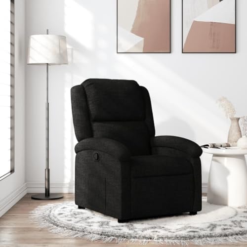 CIADAZ Relaxsessel Schwarz Stoff, Relaxsessel, Fernsehsessel, Kinosessel, Gaming Couch - 371753