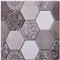 Warmiehomy 3D Tile Stickers Self Adhesive Wall Tiles 30x30cm 36Pcs Peel and Stick Wall Tile Stickers Waterproof Vinyl for Living Room Kitchen Bedroom Bathroom(Grey-White Marble)