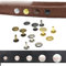 100-teilig/Set 6 mm – 12 mm runde Metallnieten mit Doppelkappe für Zubehör, Reparatur von Schuhen, Kleidung, schwarze Pistole, 9 mm x 9 mm