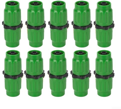 Lot de 10 kits de réparation de tuyau d'arrosage extensibles, kit de réparation de tuyau flexible en plastique, raccords de réparation d'extrémité de tuyau mâle et femelle (10 pièces)