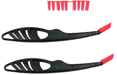 HJIAMA 2 Pezzi 9 in 1 Spatola per Sigillant con Maniglia Spatola Sigillant, Rimuovi Sigillante Siliconico, Plastica Calafataggio Kit, Raschietto per Multifunzione per Rimuovere Residui Colla