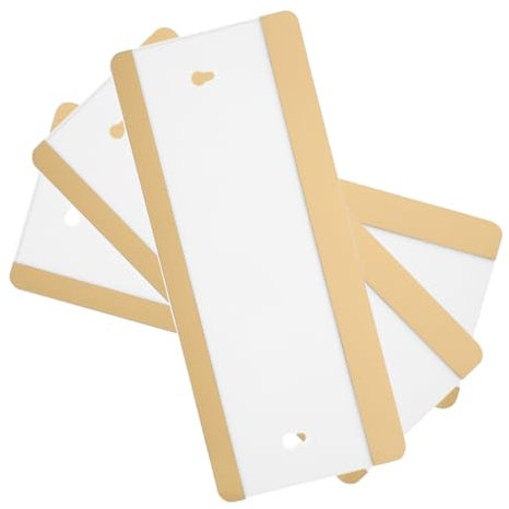 Angoily 3 Pièces Carte départementale mur nom monté monter plaque signalétique pour portes plaque de porte en métal panneau d'avertissement de porte signes de bureau Acier inoxydable Doré