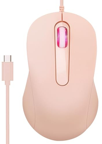 Hitburu Souris Filaire pour Ordinateur | Souris avec Fil pour PC | Ergonomique Silencieuse Anti-Dérapage Plug and Play pour Bureau Maison École