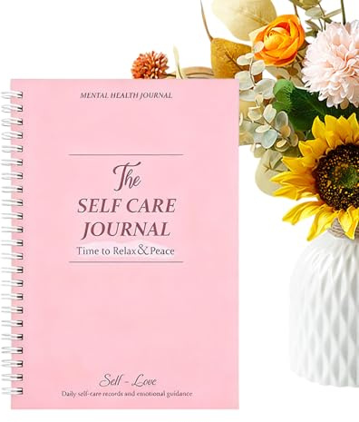 Sulxyi Selbstfürsorge Tagebuch | Wellness Ratgeber Flüssiges Schreiben - Mental Health Tagebuch Tagesplaner | Für Meditation, Journaling, Produktivität, Stimmungsverfolgung Und