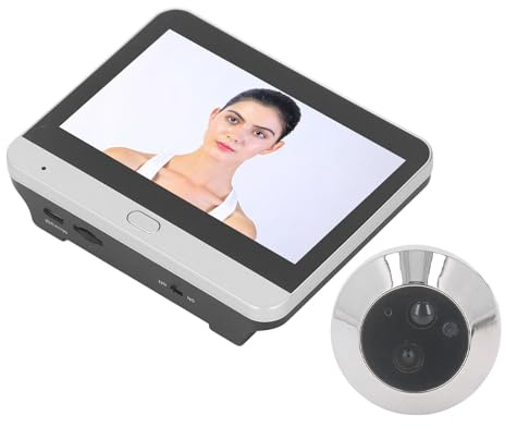 LICAEVEY Telecamera Spioncino Wireless, Spioncino Digitale 1080P con Monitor da 4,3, Campanello Intelligente con Citofono Bidirezionale e Rilevamento del Movimento, Telecamera WiFi per la Sicurezza