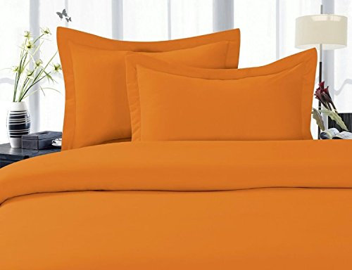 Eleganten Komfort 1500 Fadenzahl Ägyptische Qualität Super Soft knitterfreies 4er Set Tabelle, Elite Orange, Volle Größe