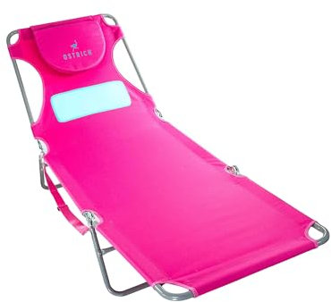 Sedia a Sdraio in Pelle di Struzzo Cercare Rosa Donna