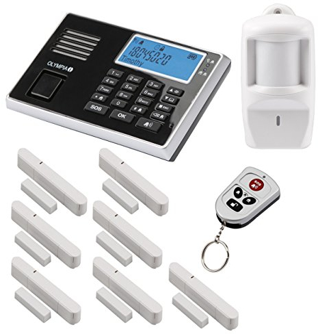 Olympia Protect 9061 Sicherheit Plus Alarmanlage GSM Funk Set 1 x Bewegungsmelder 7 x Tür Fenster/Kontakte und Fernbedienung