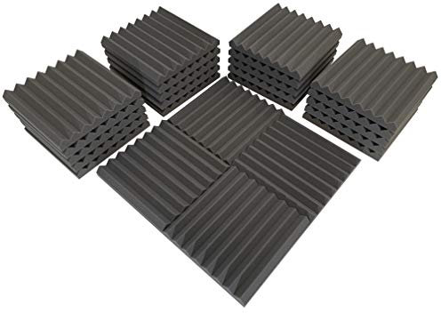Lot de 24 carreaux de mousse acoustique triangulaire, 305 mm, 0,60 NRC