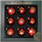 Krebs Glas Lauscha - Christbaumschmuck aus Glas - Glaskugelsortiment in Rot - 8 cm - 9 Stück