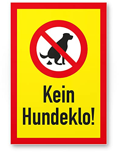 No Dog Toilet (20x30 cm) Plastic Sign Dog Prohibited Sign (No Dog Litter Sign, No Dog Litter/Dog Poop/Dog Poop/No Dog Toilet